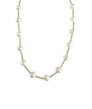 NEW GEMELLI the presley pearl necklace in gold